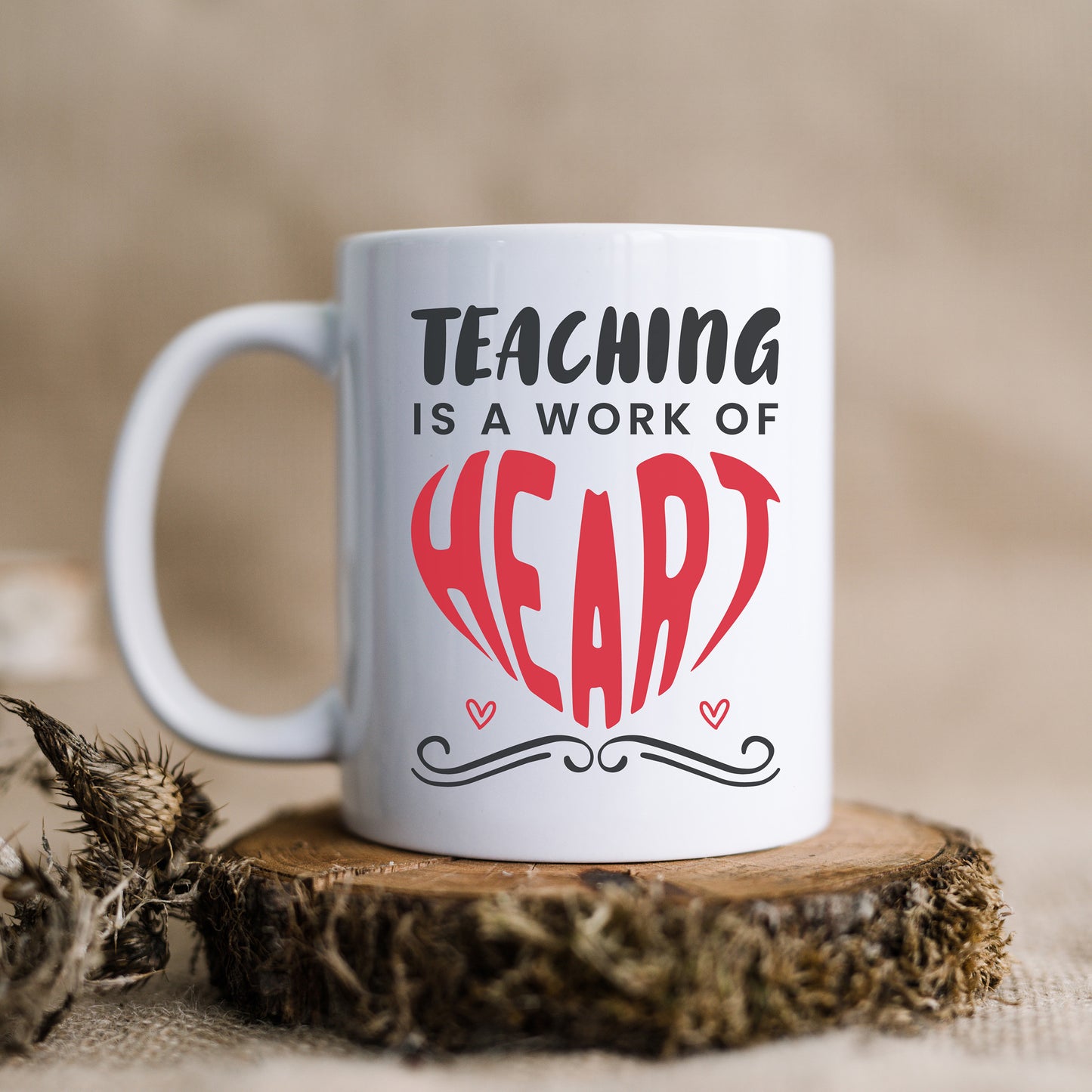 "Teaching Is A Work Of Heart" Graphic