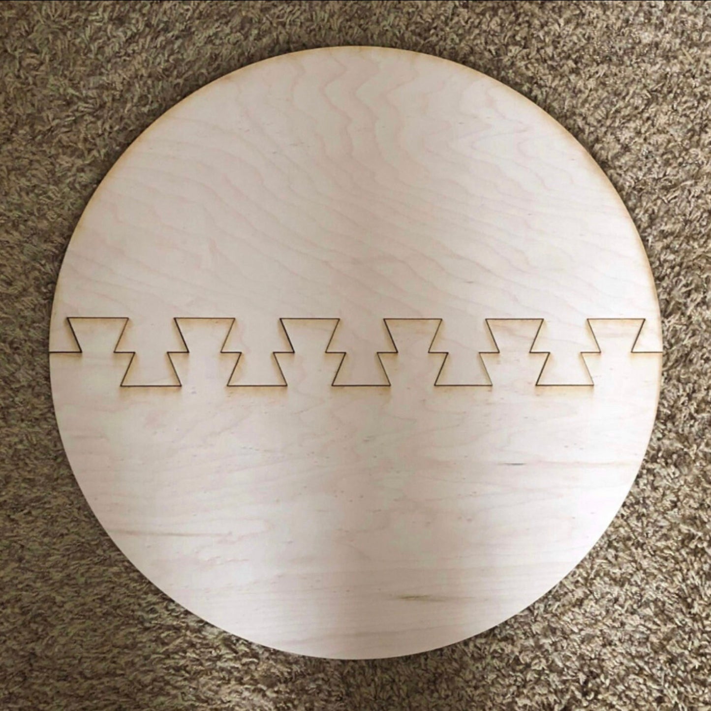 18" Round Backer -Puzzle Interlocking For Basic and Plus Size Laser Beds