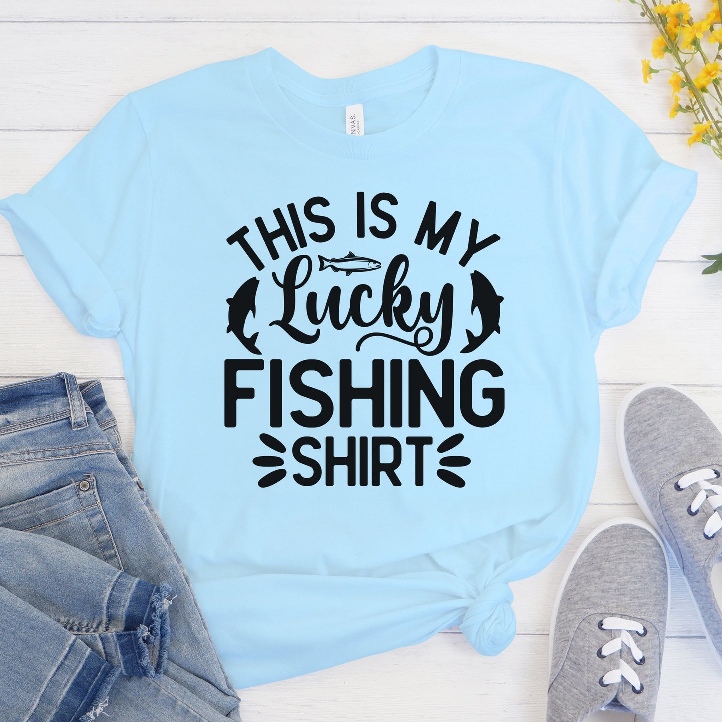 "This Is My Lucky Fishing Shirt" Graphic