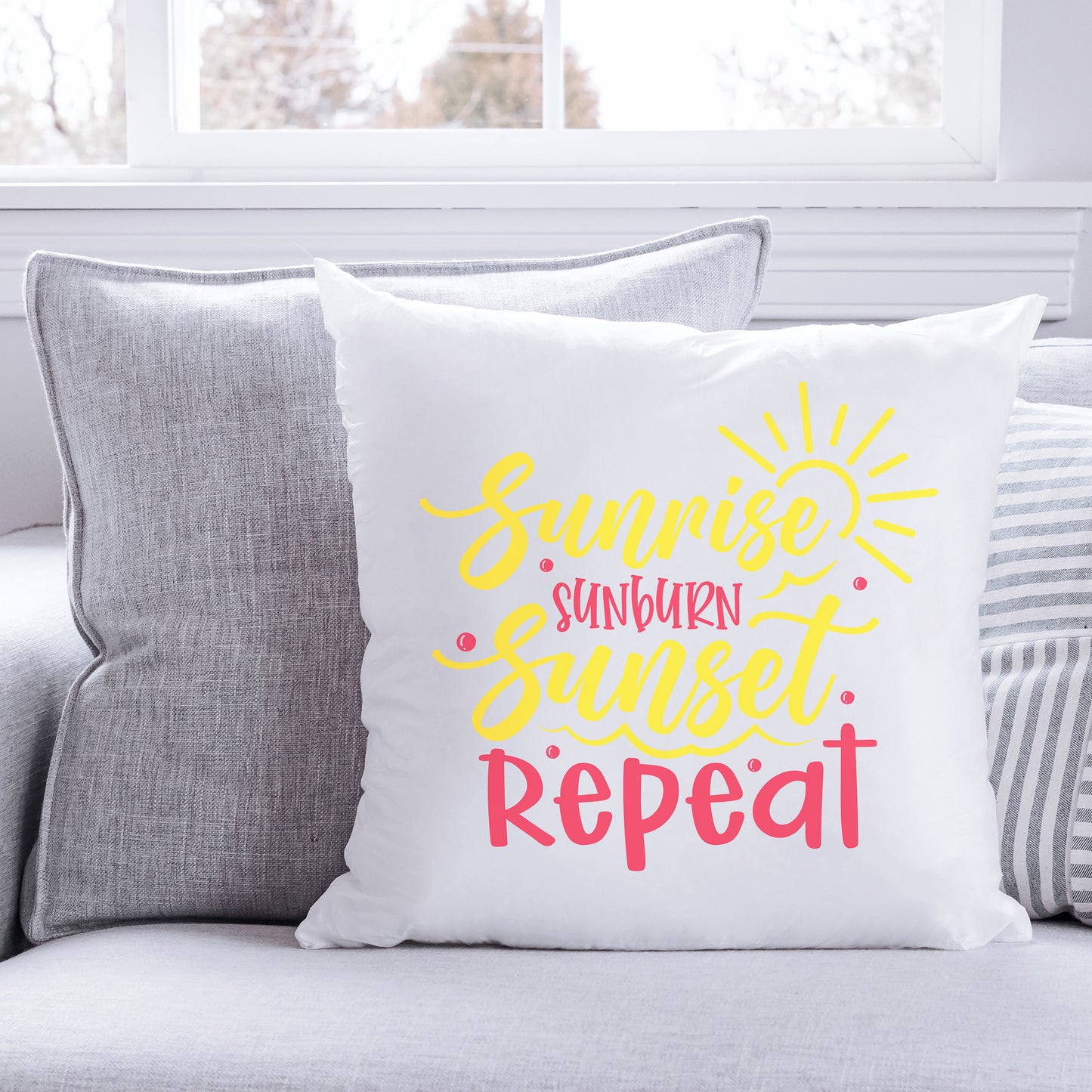 "Sunrise Sunburn Sunset Repeat" Graphic