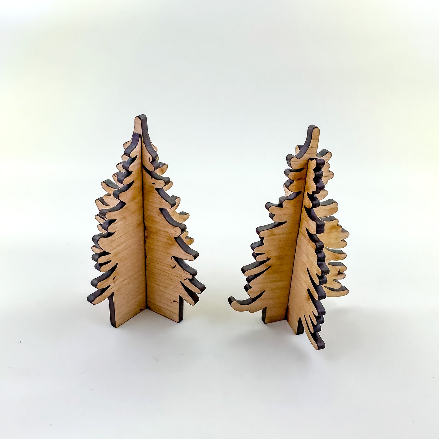 3D Pine Trees Christmas Trees Christmas Village Trees (Set of 4)