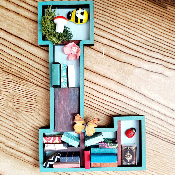 Alphabet Miniature Bookshelf Letter "L" Shop