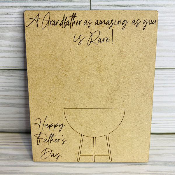 rare father's day card Amazing Grandfather is Rare Handprint Grill Father's Day Sign – Glowforge  Shop