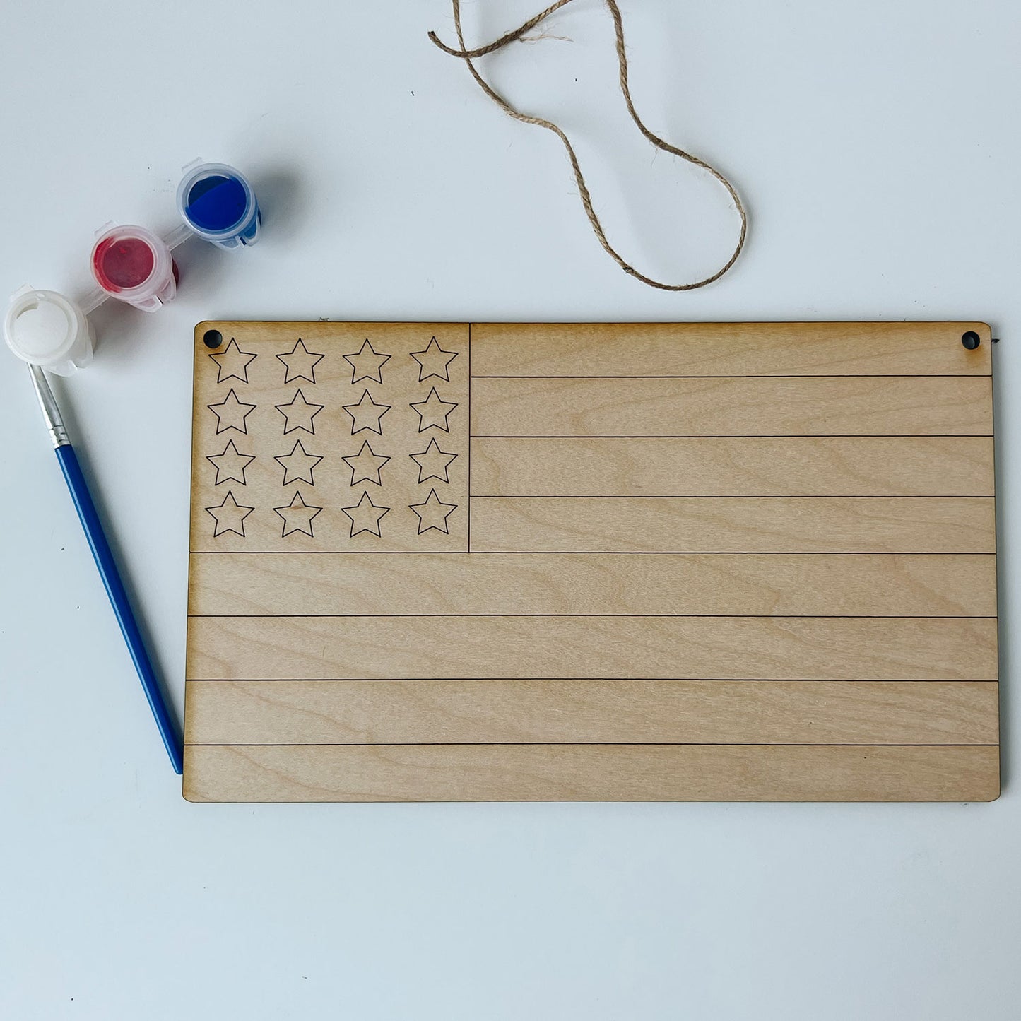 American Flag Hanging Sign - USA Flag Painting Kit