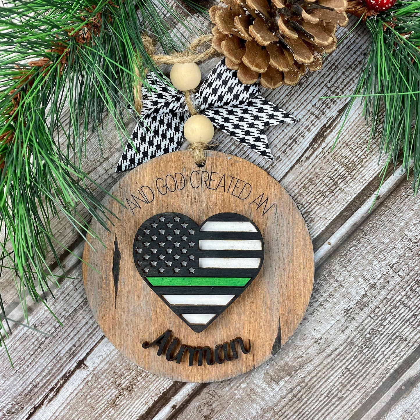 And God Created An Airman Christmas Ornament / Gift Tag