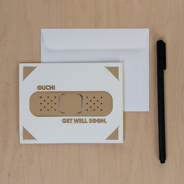 Band Aid Get Well Greeting Card Glowforge Shop