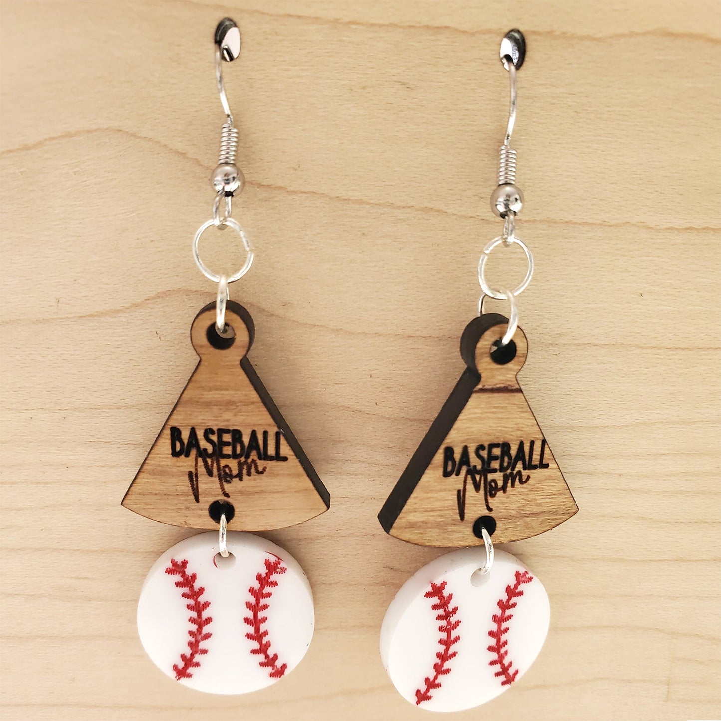 Baseball Mom 2-Part Earrings