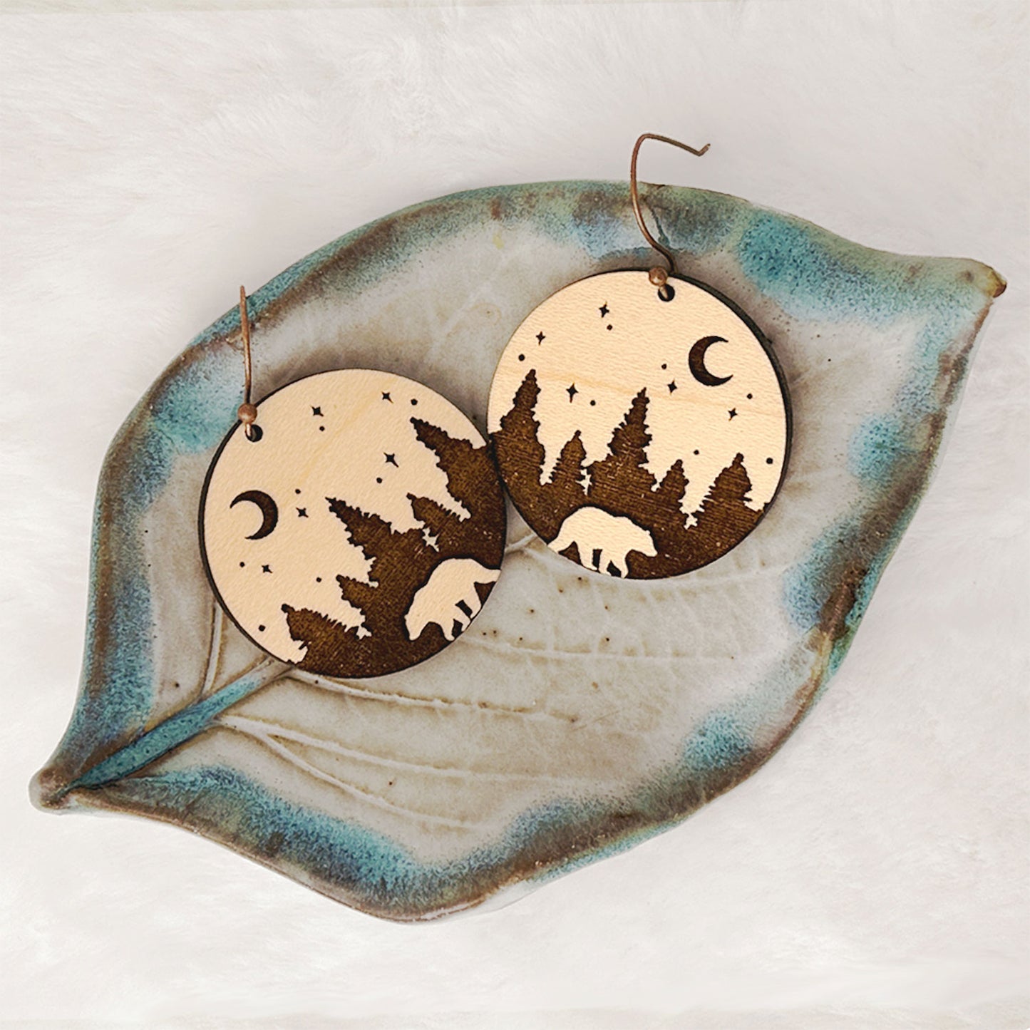 Bear Forest Earrings - Wildlife Earrings