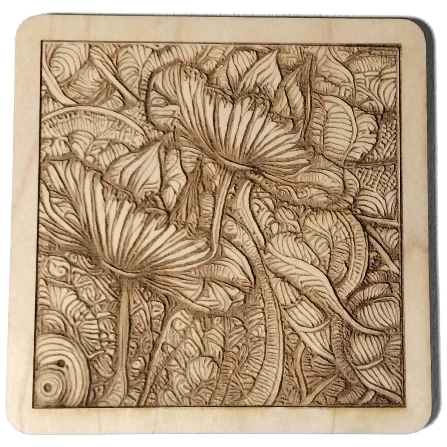 Beautiful Lotus Standing Tall Square Coaster