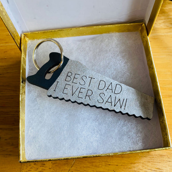 Best dad ever on sale keychain