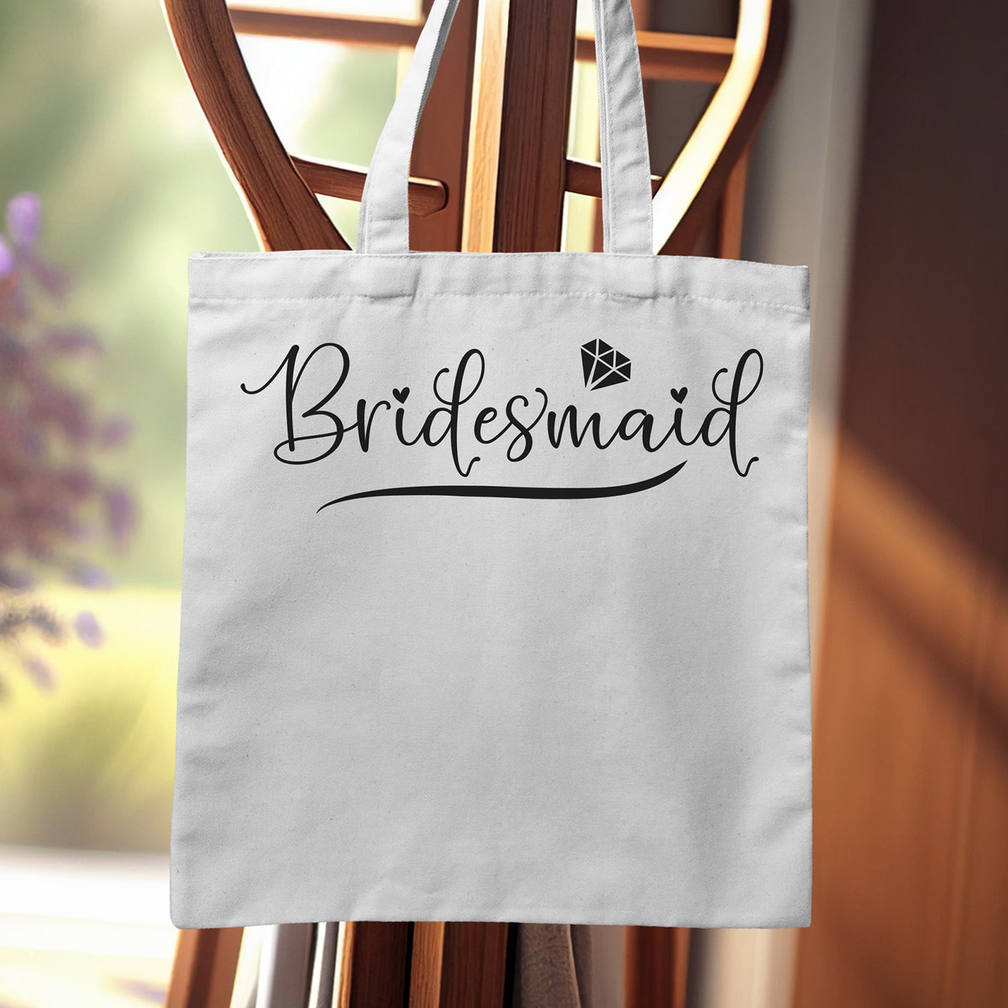 "Bridesmaid" With Diamond Graphic - Glowforge