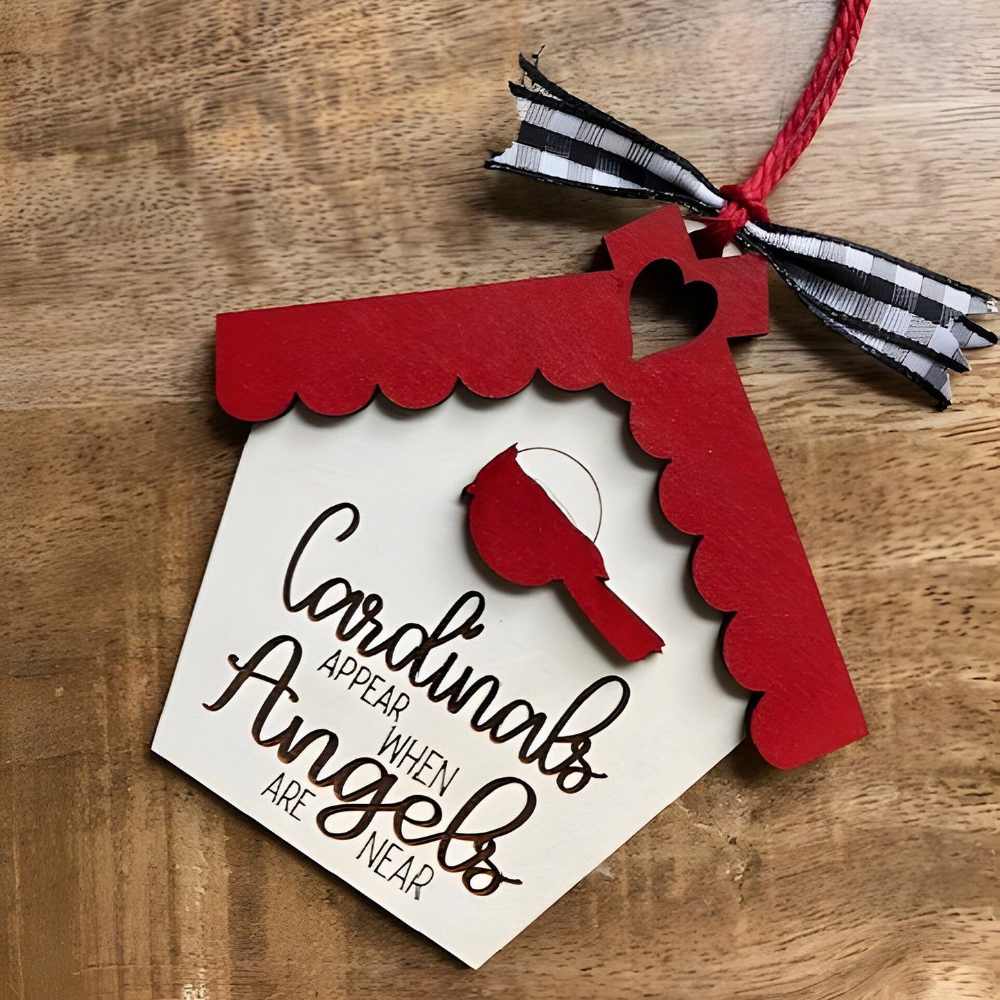 Christmas Cardinals Appear When Angels Are Near Ornament