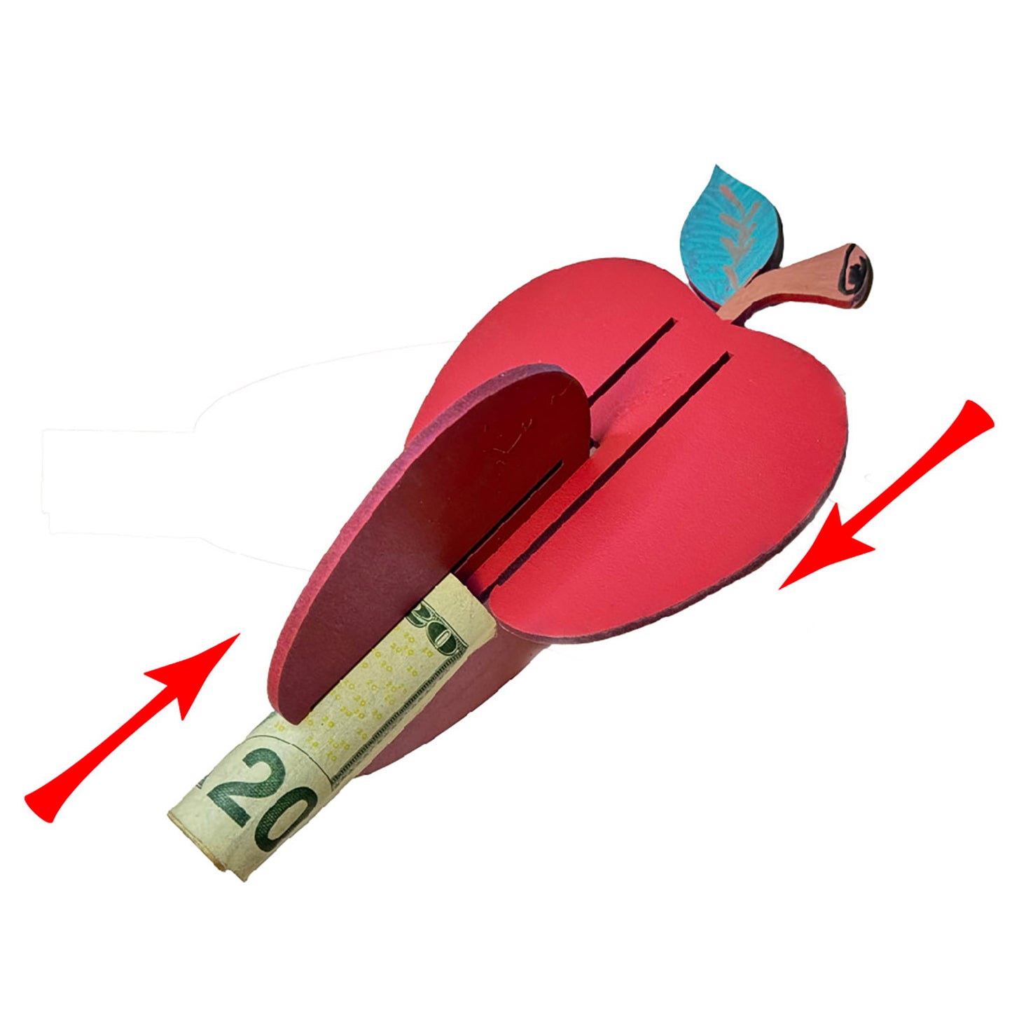 Christmas Cash Cradle Apple Ornament