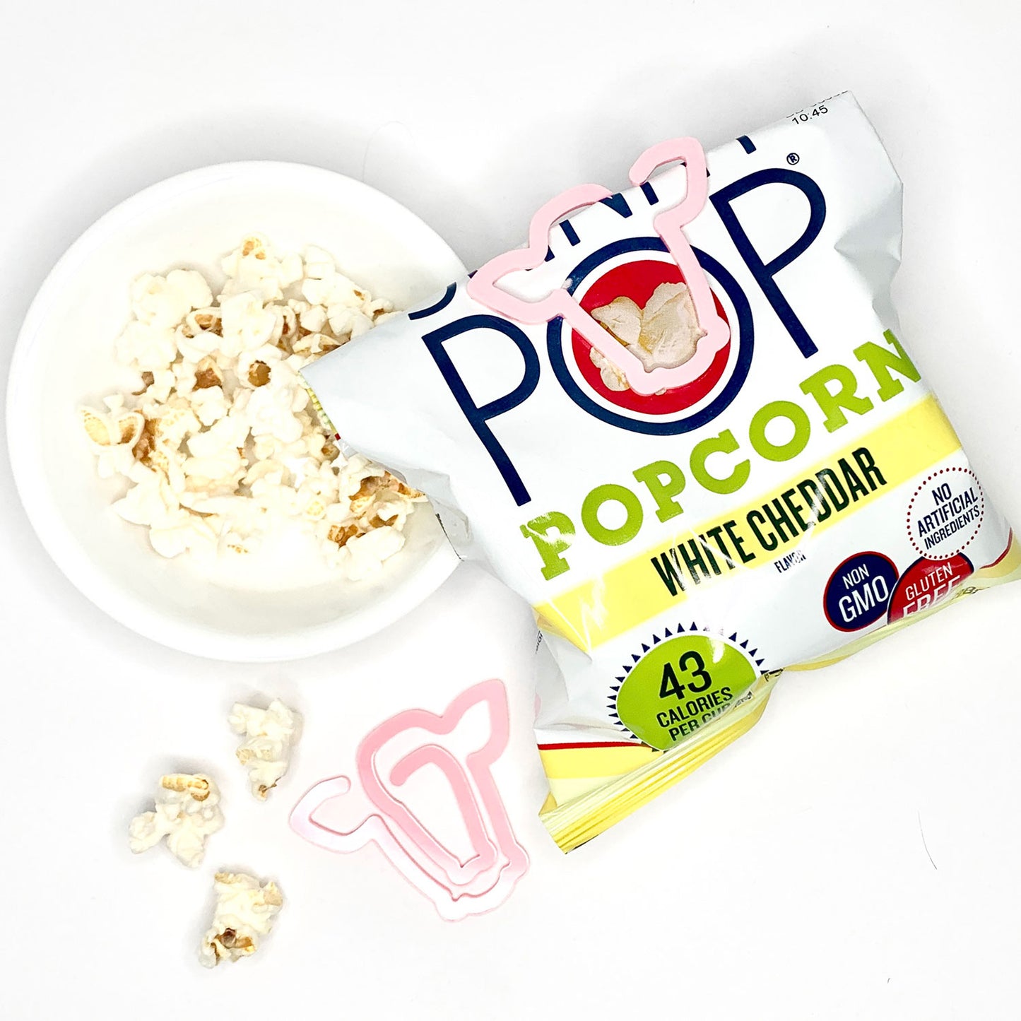 Cow-Shaped Bookmark with Card Backer - Paperclip - Snack Bag Closure