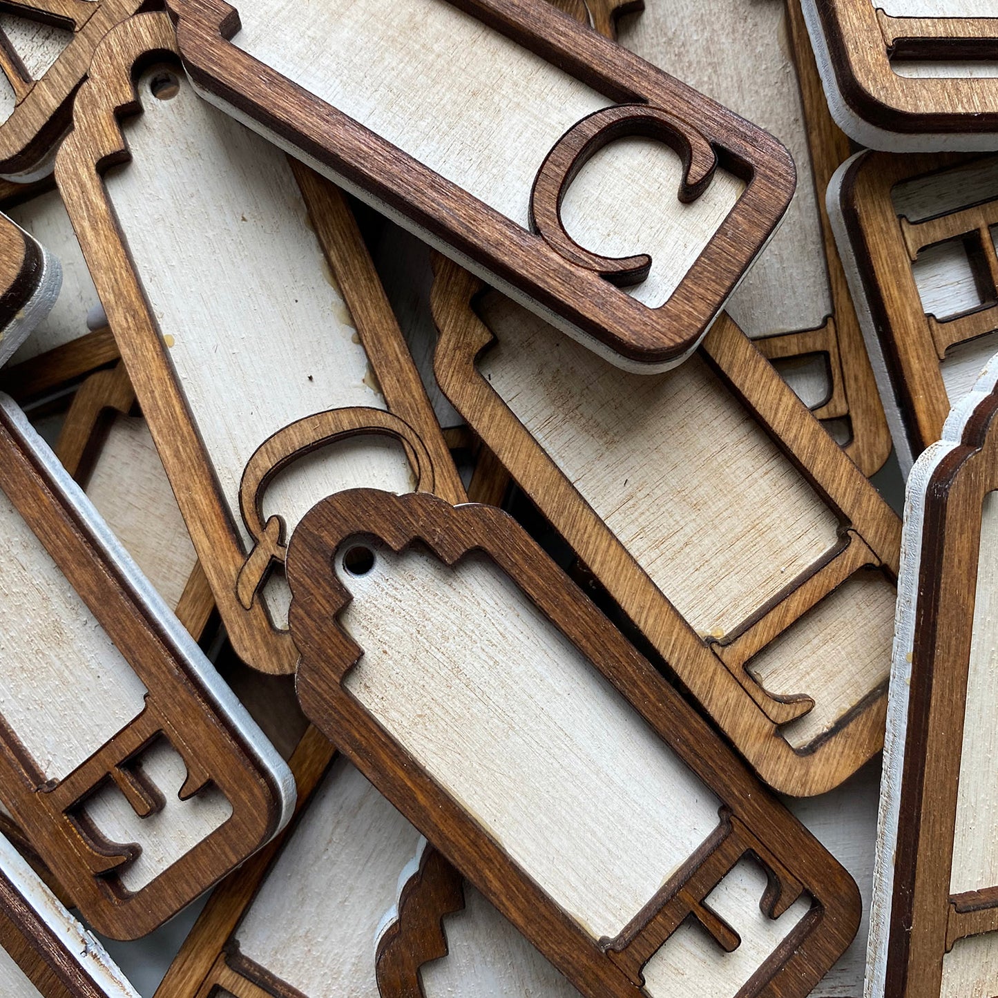 Customizable Letters A-Z Initials Tags - Alphabet Keyring Tags / Stocking Tags / Gift Tags