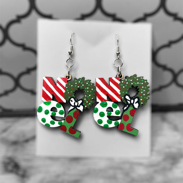 Customizable Noel Christmas Earrings