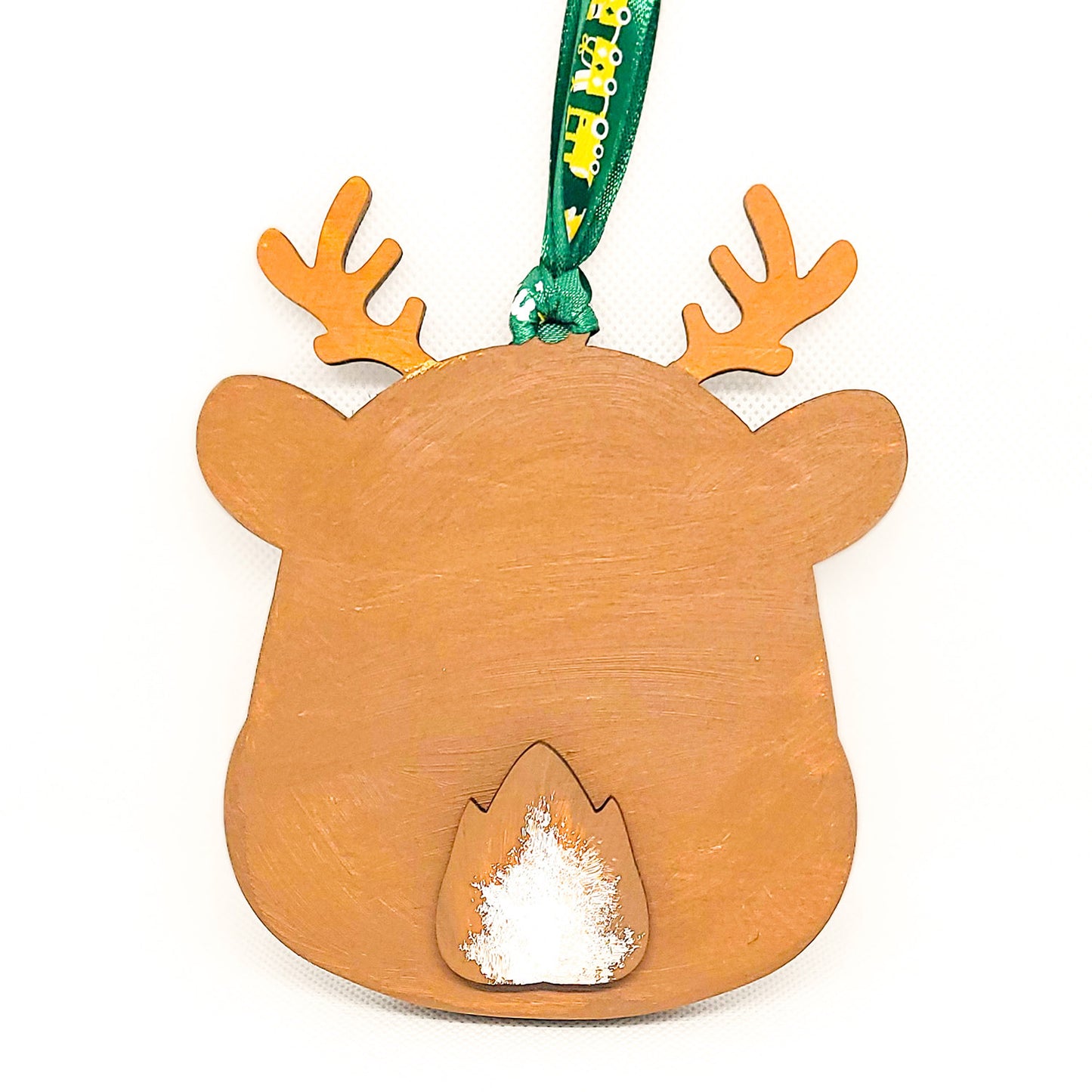 Customizable Reindeer Photo Holder Christmas Ornament