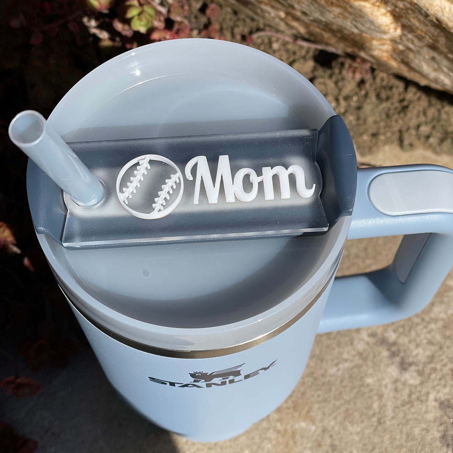 Customizable Stanley Cup Topper 40 oz Baseball Mom & Dad (Set of 2)