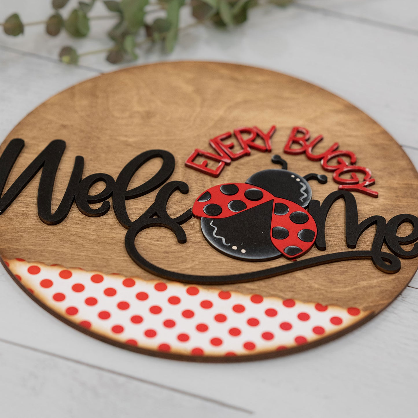 Every Buggy Welcome Ladybug Door Hanger - Welcome Door Sign