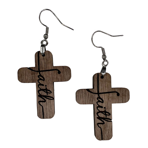 Faith Cross Dangle Earrings Shop