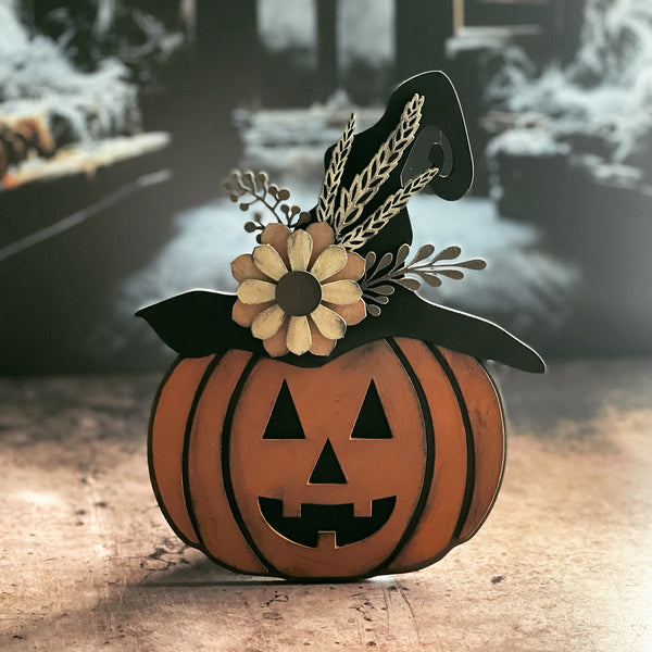 Fall Jack O' Lantern Witch Shelf Sitter – Glowforge Shop