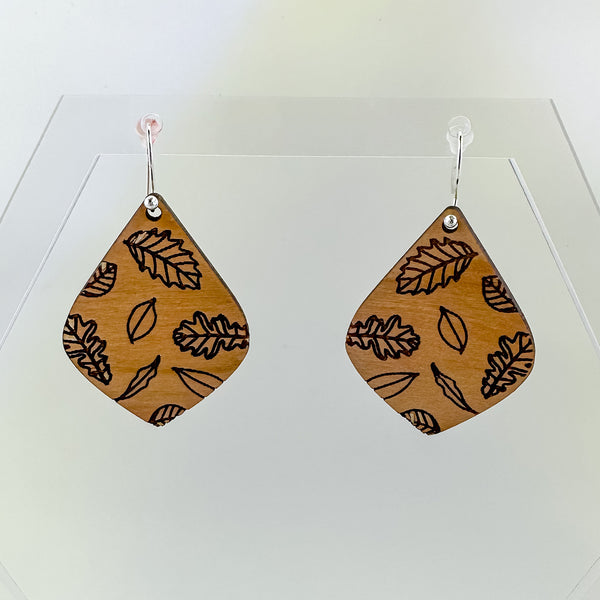 Handmade Copper Leaf Teardrop Earrings - Filigree Dangle Earrings For Women, Gift Ready