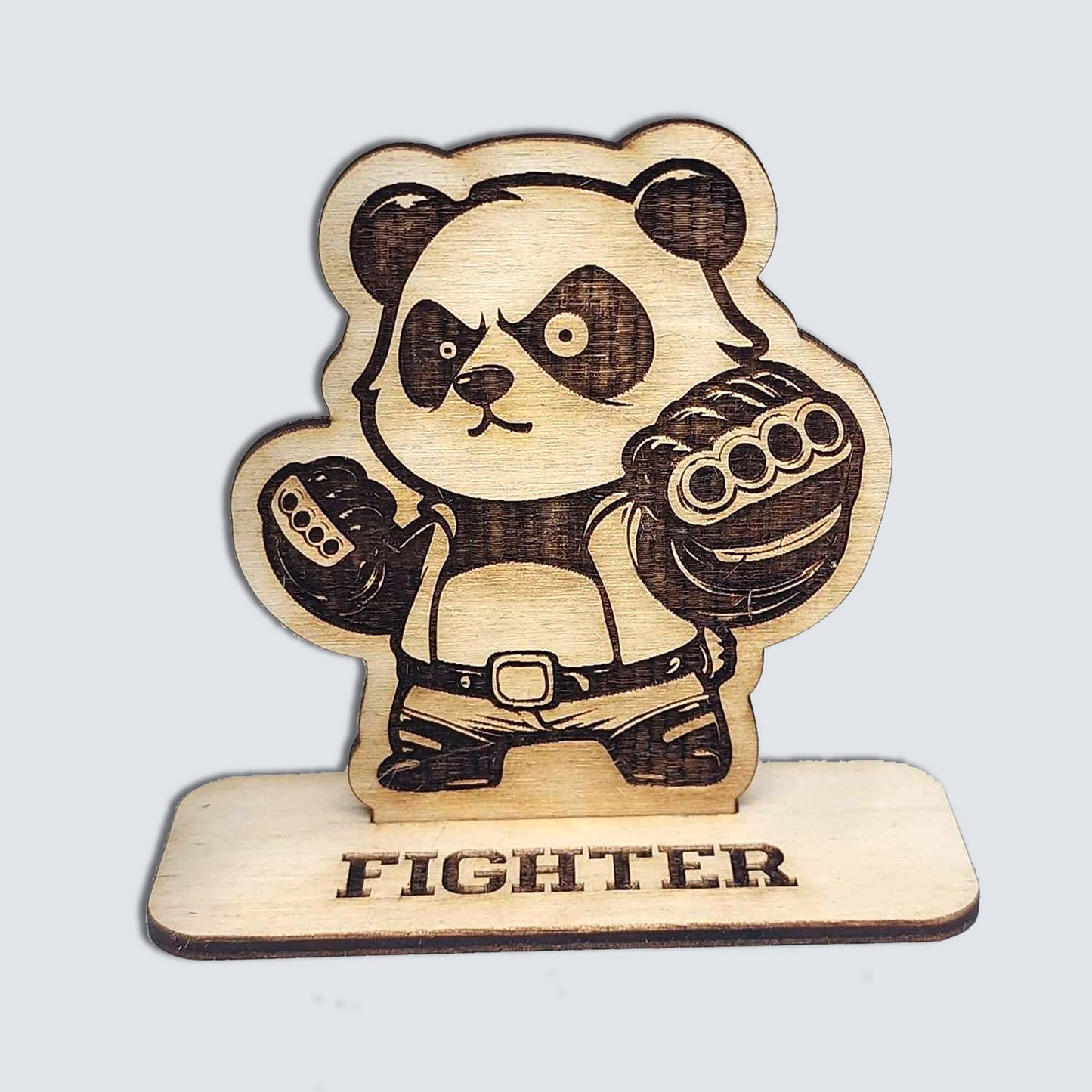 Fighter Panda Game Piece with Stand
