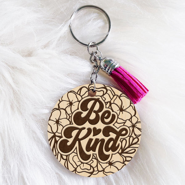 Floral "Be Kind" Keychain (Set of 2) Shop
