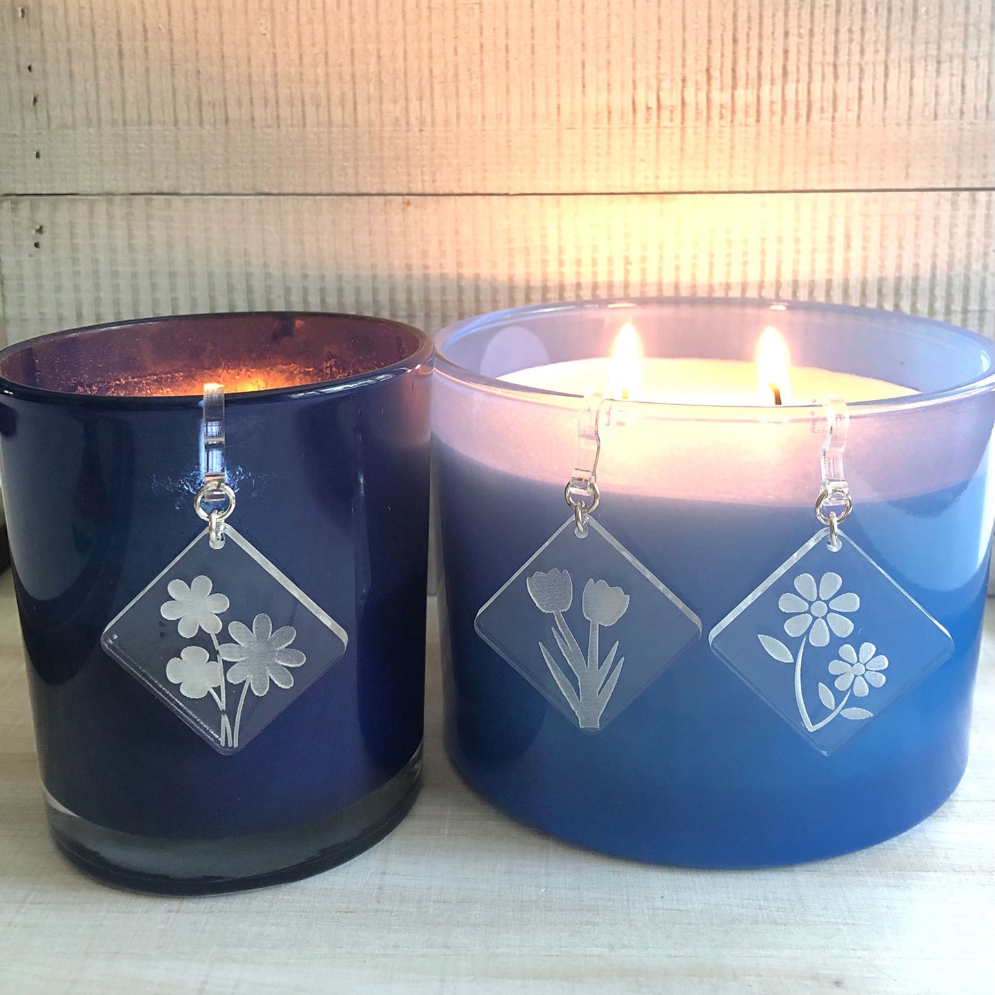 Floral Bouquets - Candle and Votive Charms (Set of 3)