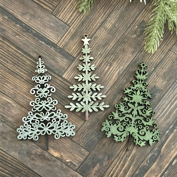 Cozy Farmhouse Christmas Tree Ornament (Set of 3) Shop