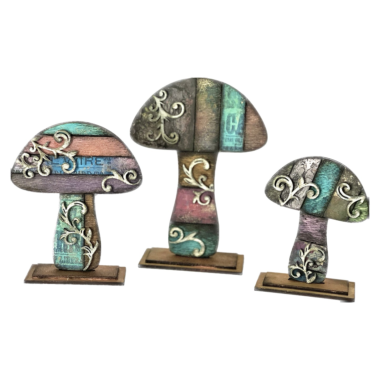 Flourish Farmhouse Style Mushroom Shelf Sitter (Set of 3)