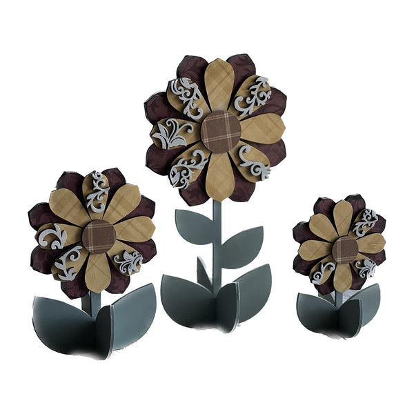 Flourish Sunflower Shelf Sitter (Set of 3) – Glowforge Shop