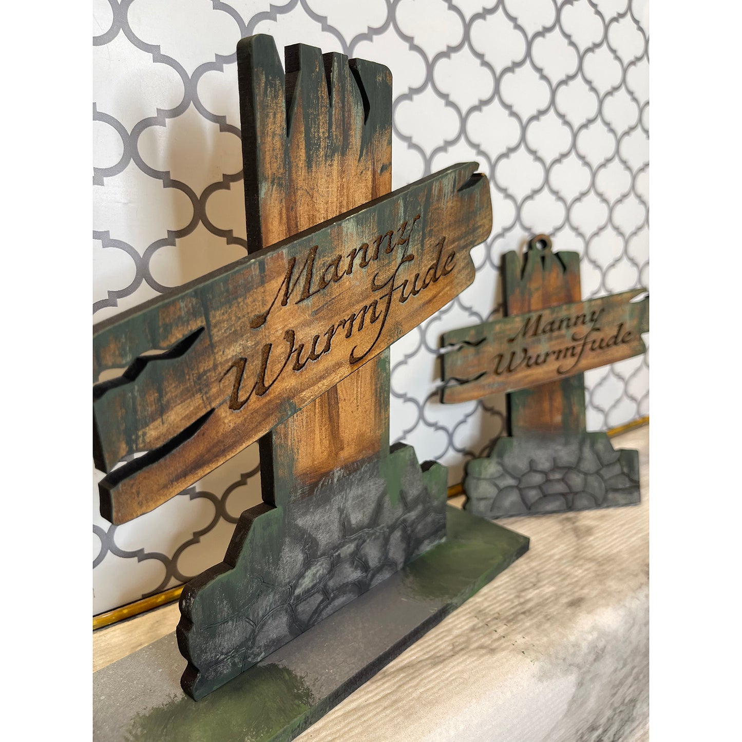 Halloween Silly Tombstones Manny Wurmfude (Large)