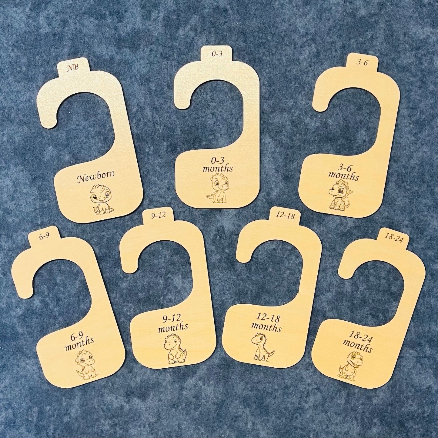 Happy Dinosaurs Baby Clothes Closet Organizers (Set of 7)