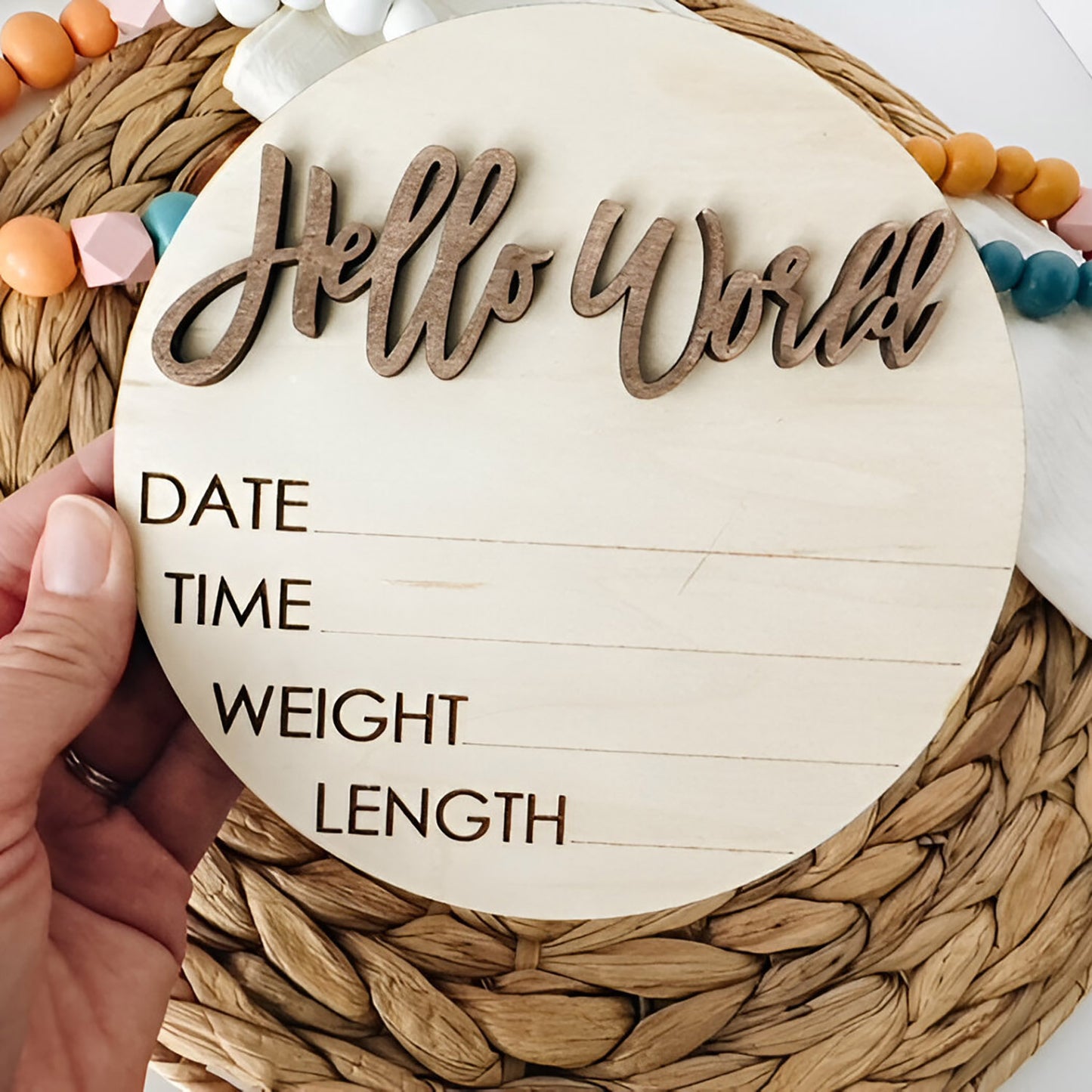 Hello World Birth Announcement Sign