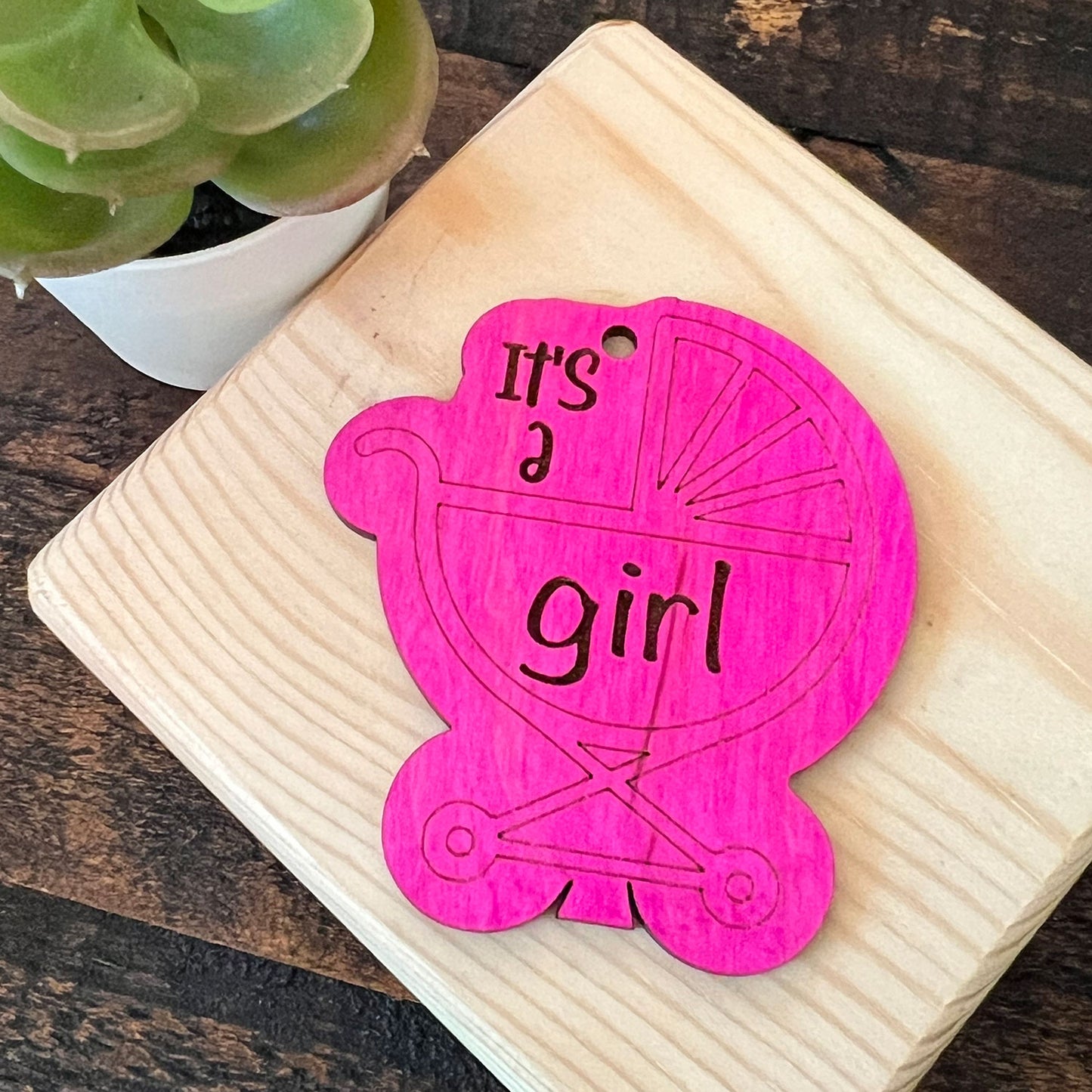 It's A Girl Gift Bag or Pennant Tag