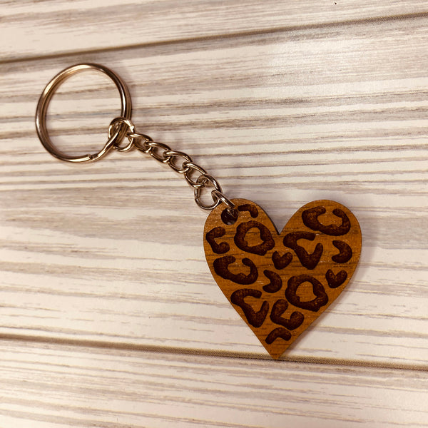Couple Keychains Personalized Blue Spotted Kissing Leopard Ornament | Time & Tide Personalized Keychain For Couples