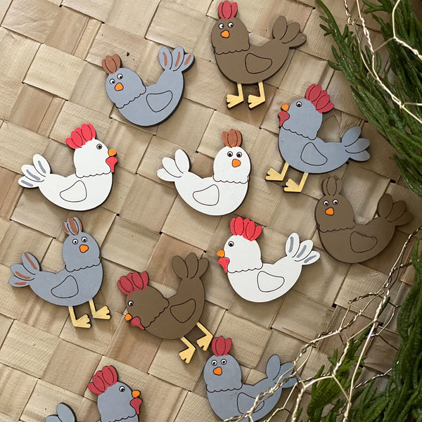 Personalizable Christmas Chicken Coop Ornament - Farmhouse Chicken