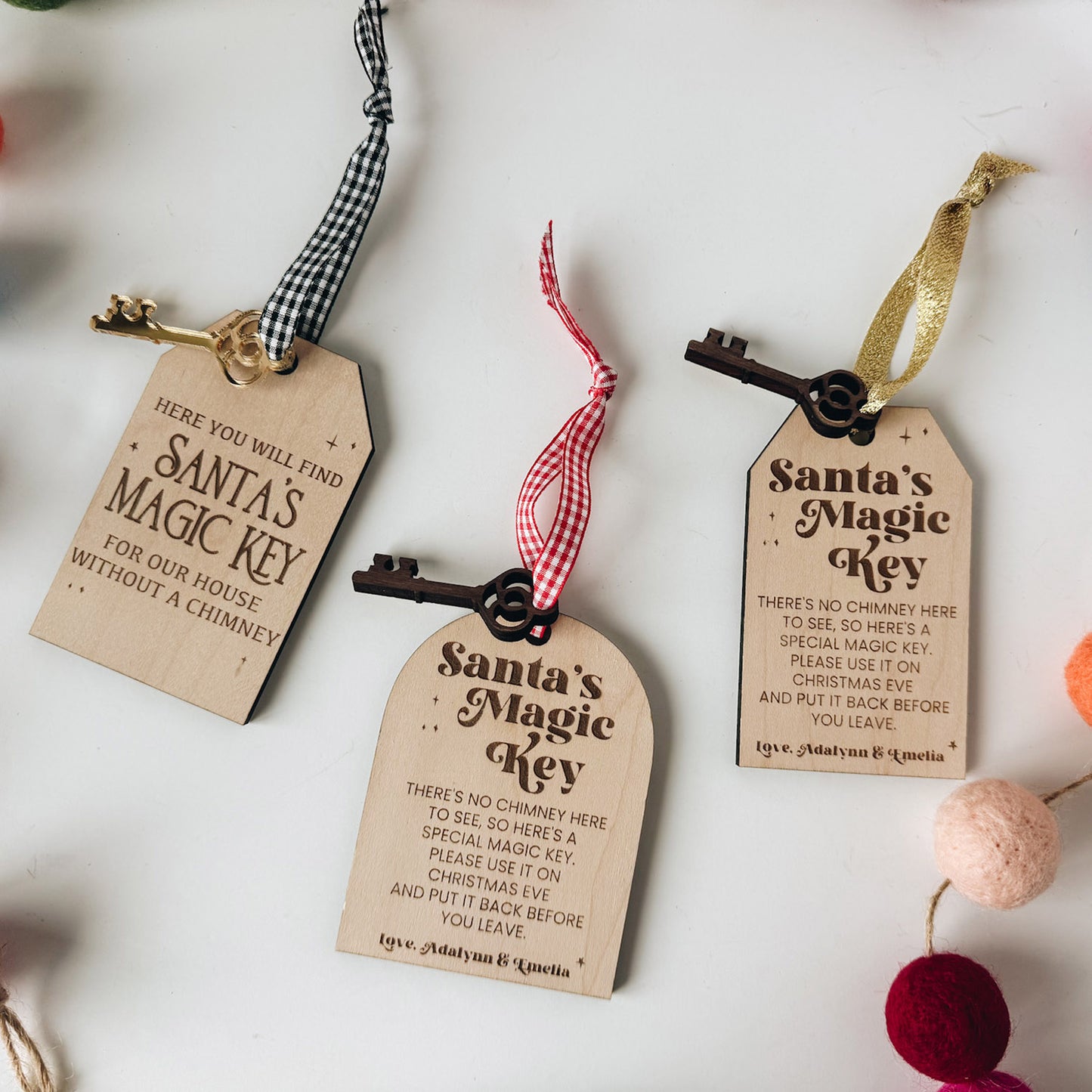 Personalizable Santa's Magic Key Tag # 2