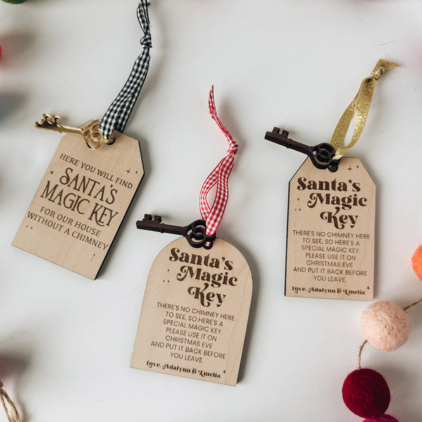 Small Santa's Magic Key No Chimney Christmas Ornament