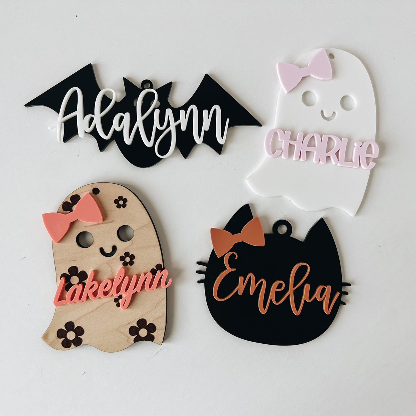 Personalizable Spooky Cute Halloween Tags (Set of 4)