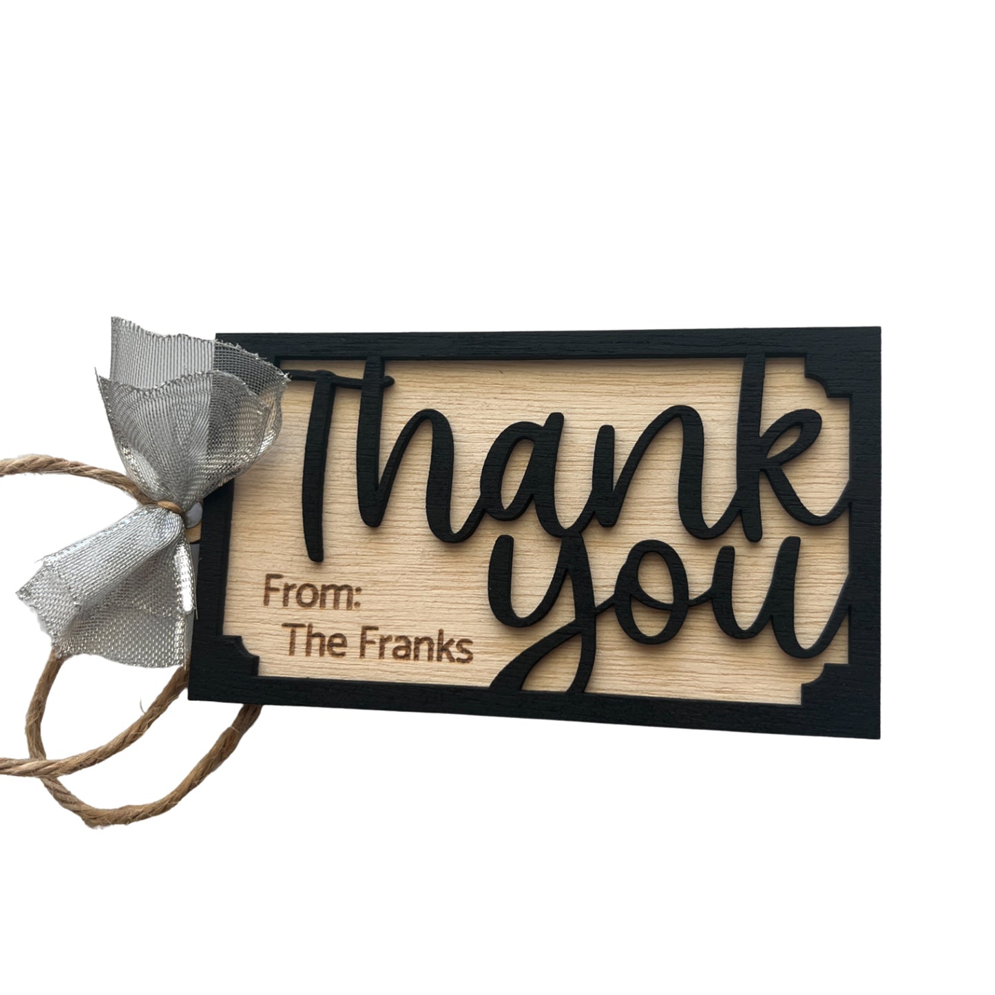Personalized 2-Layered Thank You Gift Tag