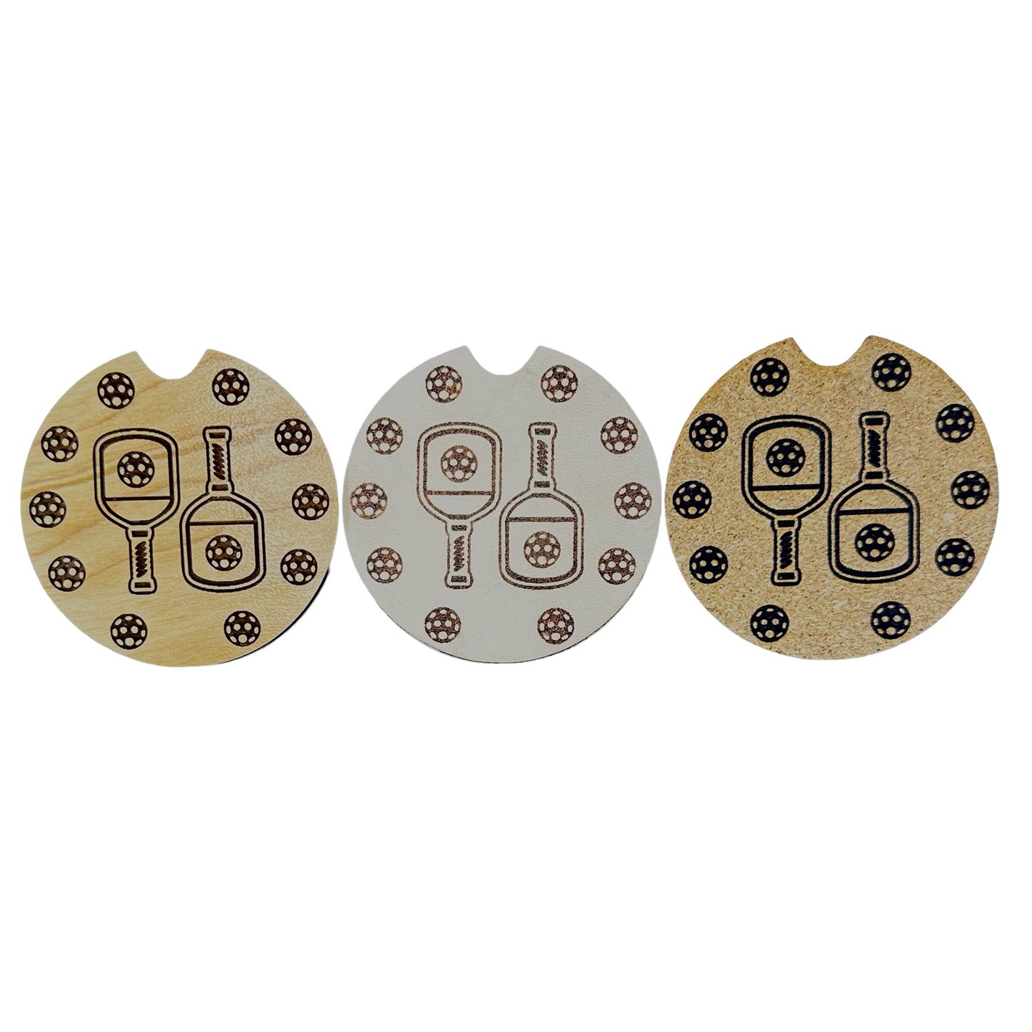 Pickleball Car Coaster - Car Cup Holder Coaster