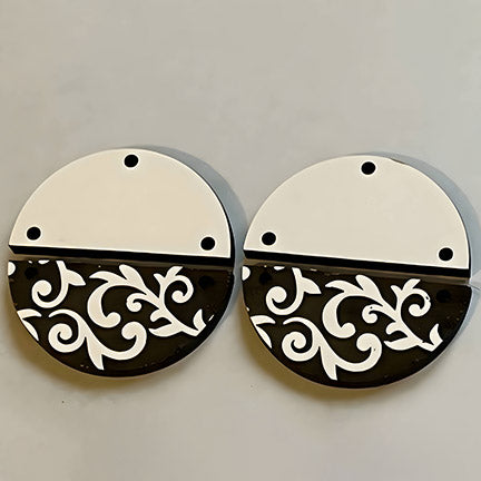 Blank Wood Disc Earrings