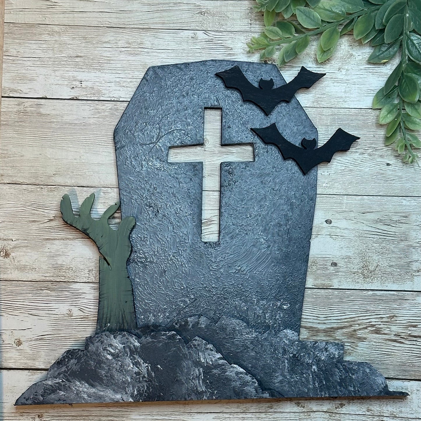 Rise From The Grave - Zombie Hand Halloween Door Sign