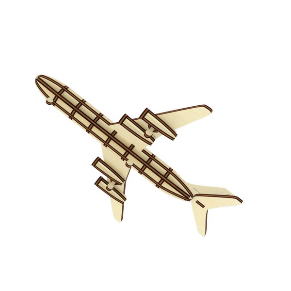 Airplane (3D puzzle) Light Plywood – Glowforge Shop