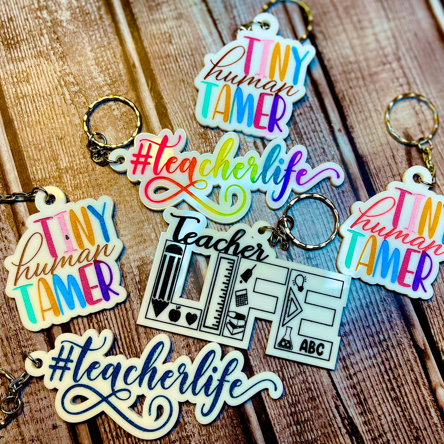 Teacher Keychain - #teacherlife