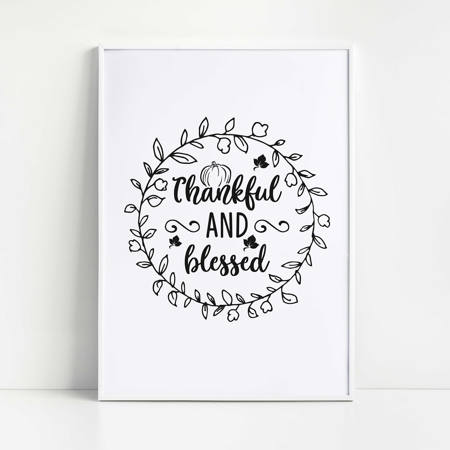 "Thankful And Blessed" Graphic