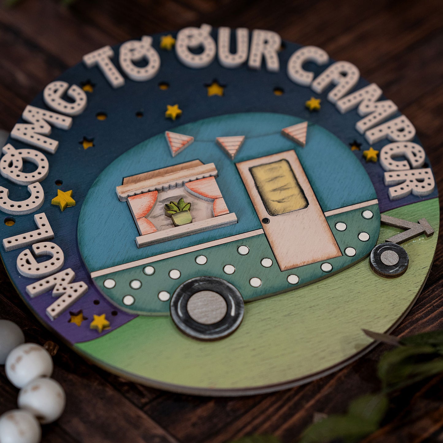 Welcome To Our Camper Door Hanger