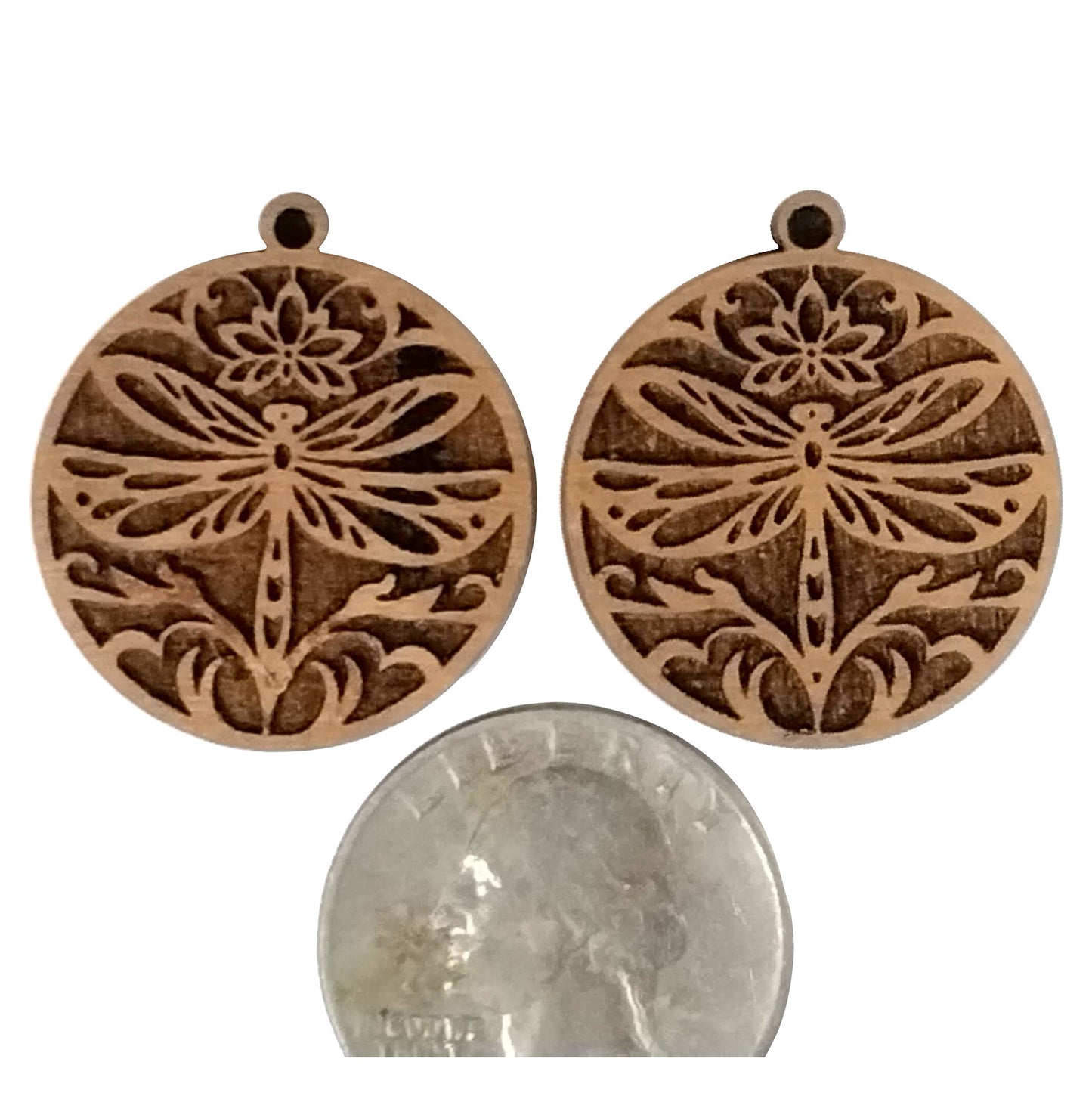 A Beautiful Dragonfly Among the Flowers Reversible Earrings - Glowforge
